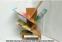 Rak Buku Zig Zag