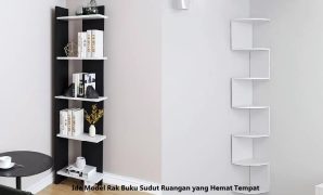 Ide Model Rak Buku Sudut Ruangan yang Hemat Tempat Rak Buku Sudut Ruangan