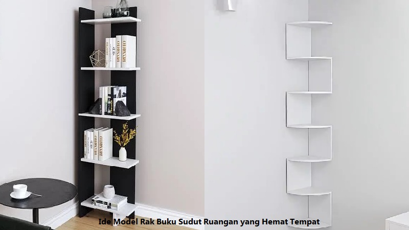 Rak Buku Sudut Ruangan