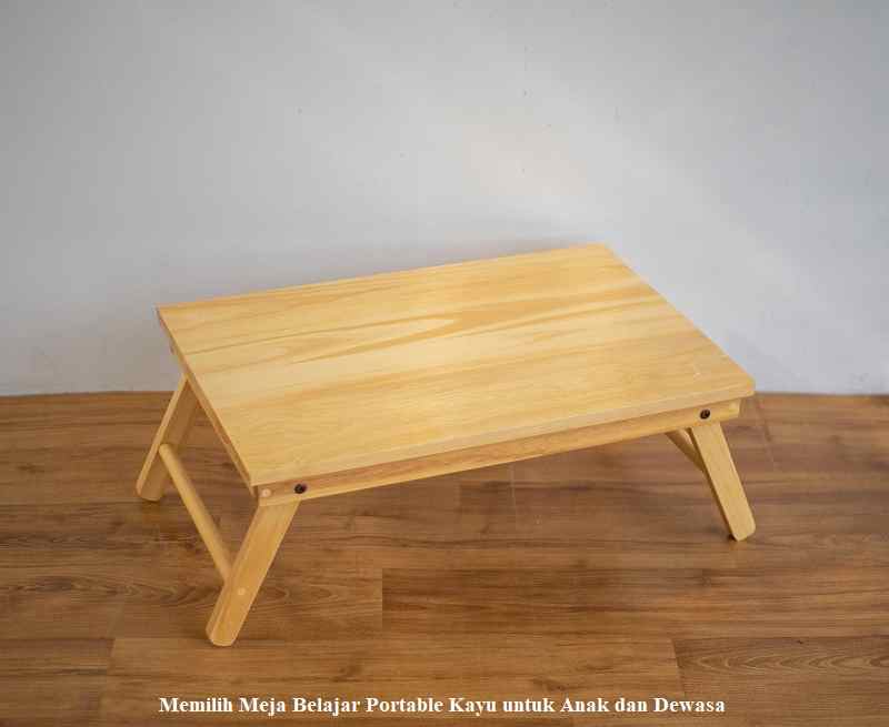 Meja Belajar Portable Kayu
