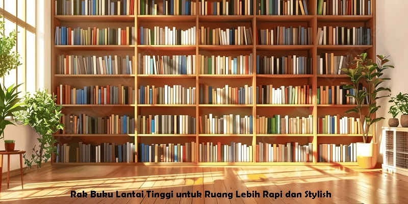 Rak Buku Lantai Tinggi untuk Ruang Lebih Rapi dan Stylish